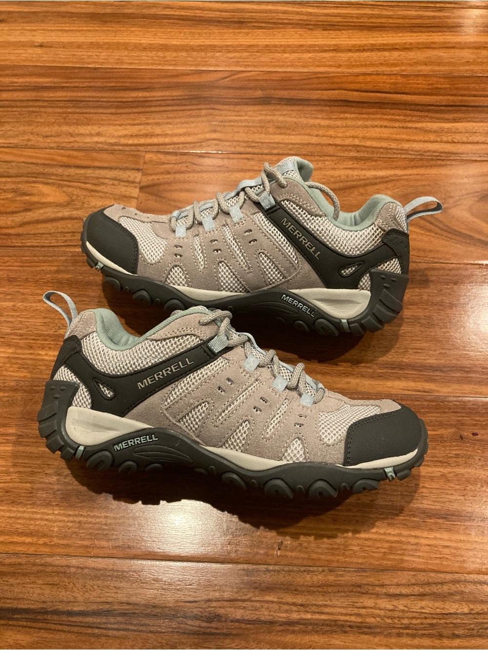 Merrell Accentor Hiking Shoes Womens 8.5Gray WildDove Cloud Blue Cushioned Trail